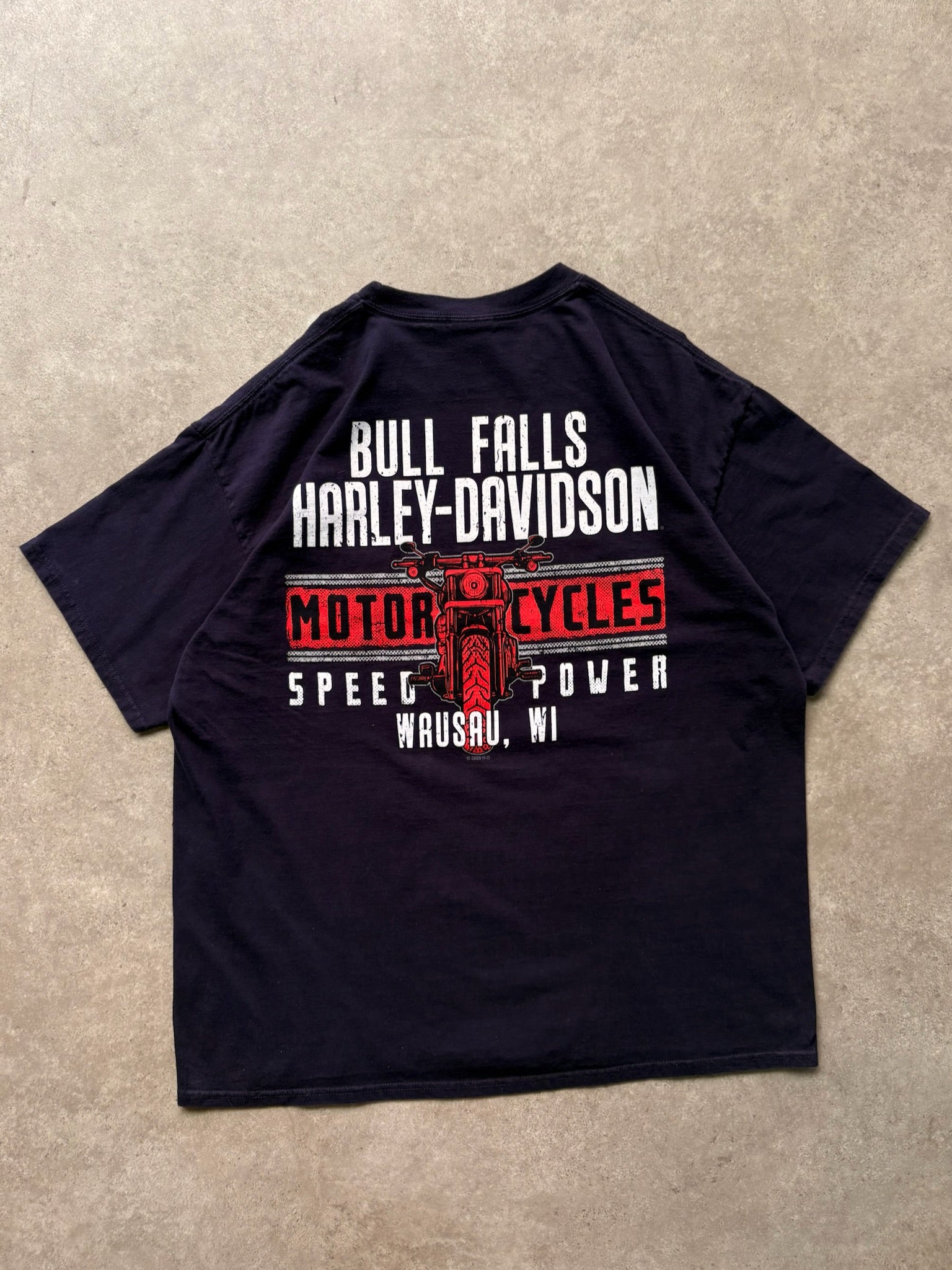 טישירט Harley-Davidson וינטג׳ עם כיס - XL