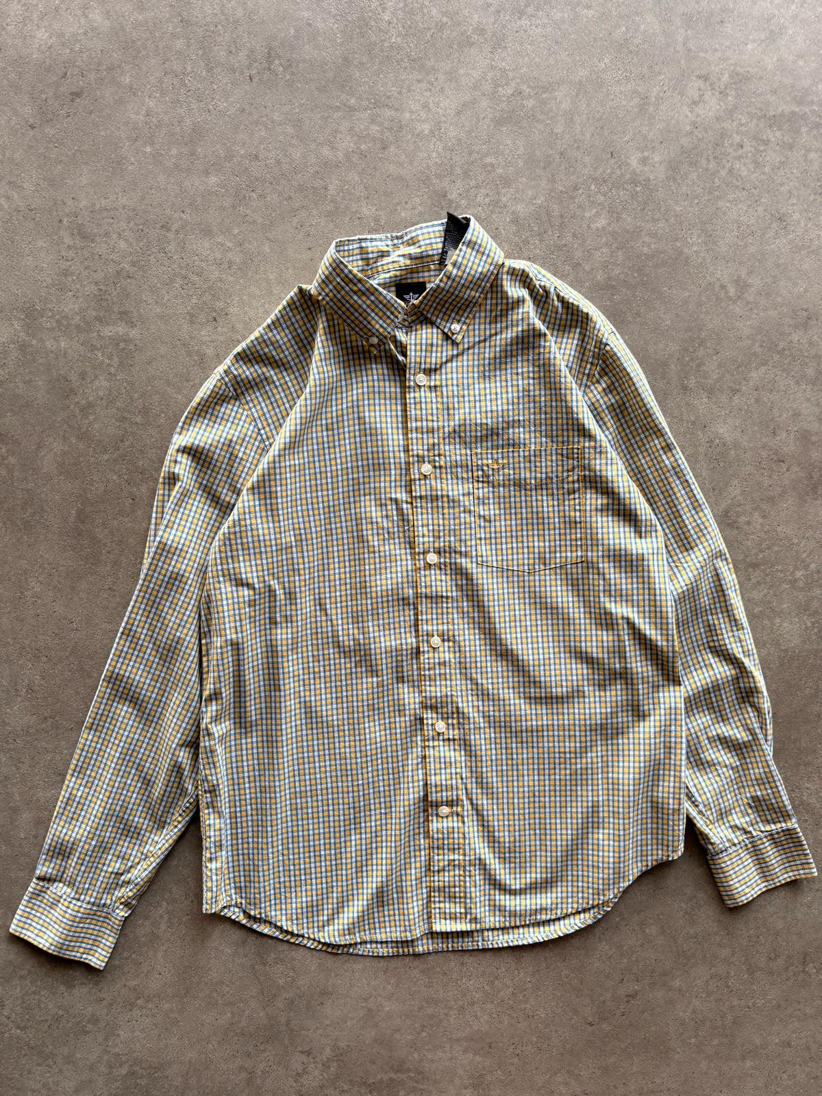 מכופתרת משבצות Dockers וינטג׳ - M – חולצת פלנל משבצות וינטג׳ | DNA תל אביב