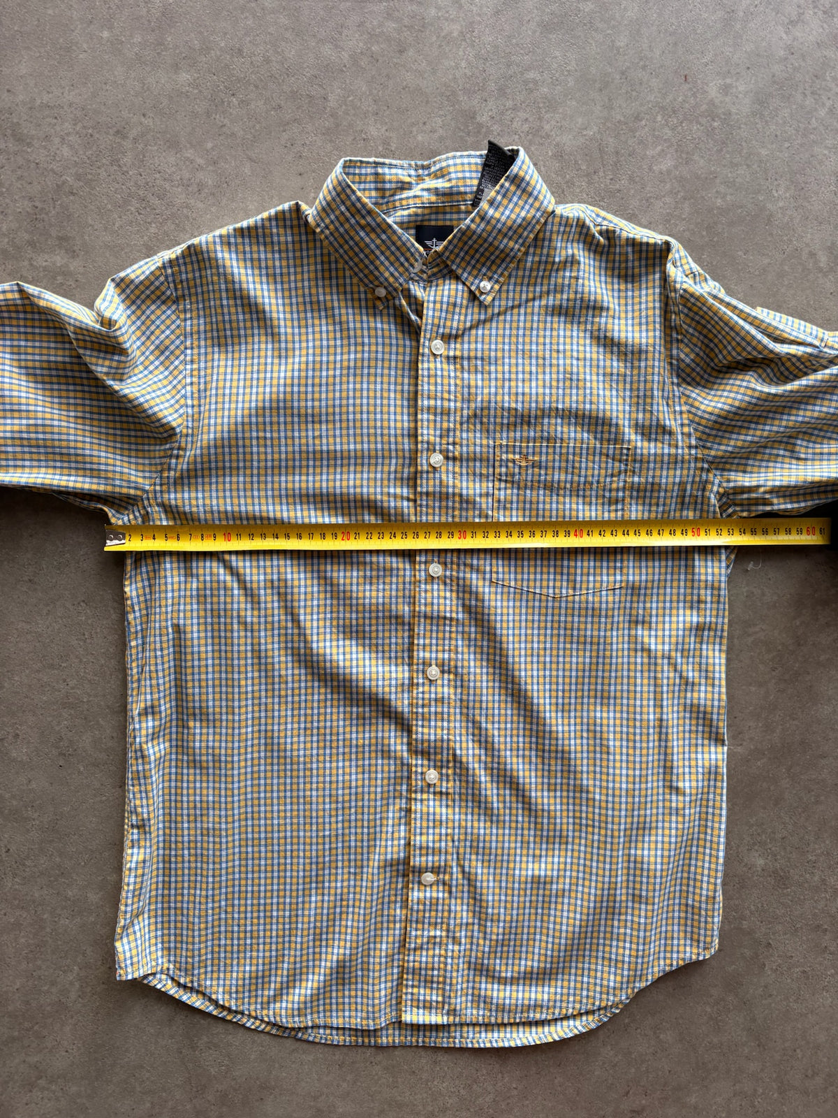 מכופתרת משבצות Dockers וינטג׳ - M – חולצת פלנל משבצות וינטג׳, תמונה 3
